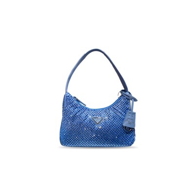 PRADA MINI SATIN CRYSTAL RE 1NE515 (22*17*6cm)  PRADA MINI SATIN CRYSTAL RE 1NE515 (22*17*6cm)
